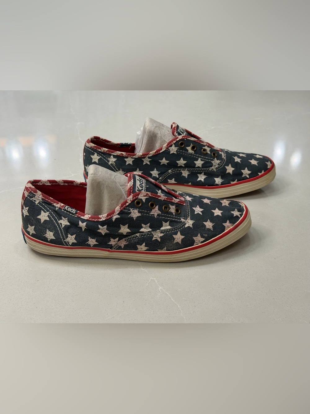 Keds Champion Patriotic Americana Star Print Sneakers Women's Size 8
